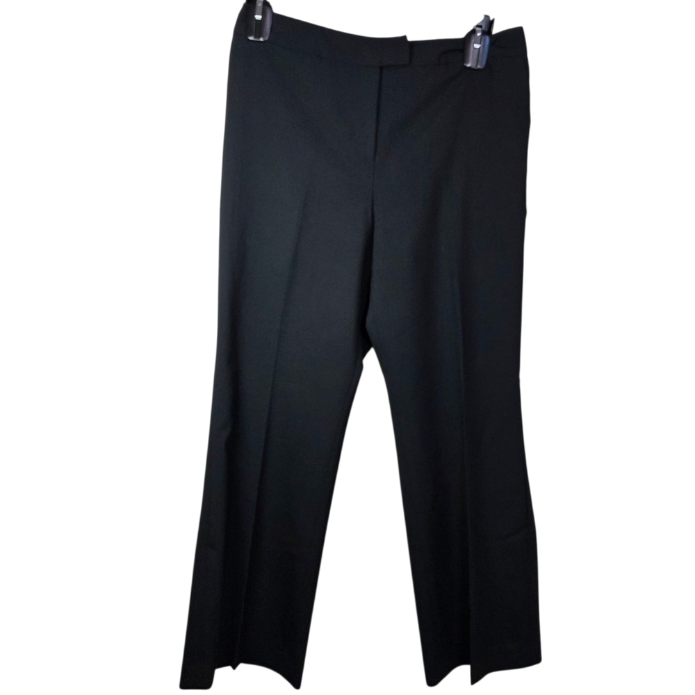 Louben Petite Wool Blend Black Wide Leg Pants Size 14P